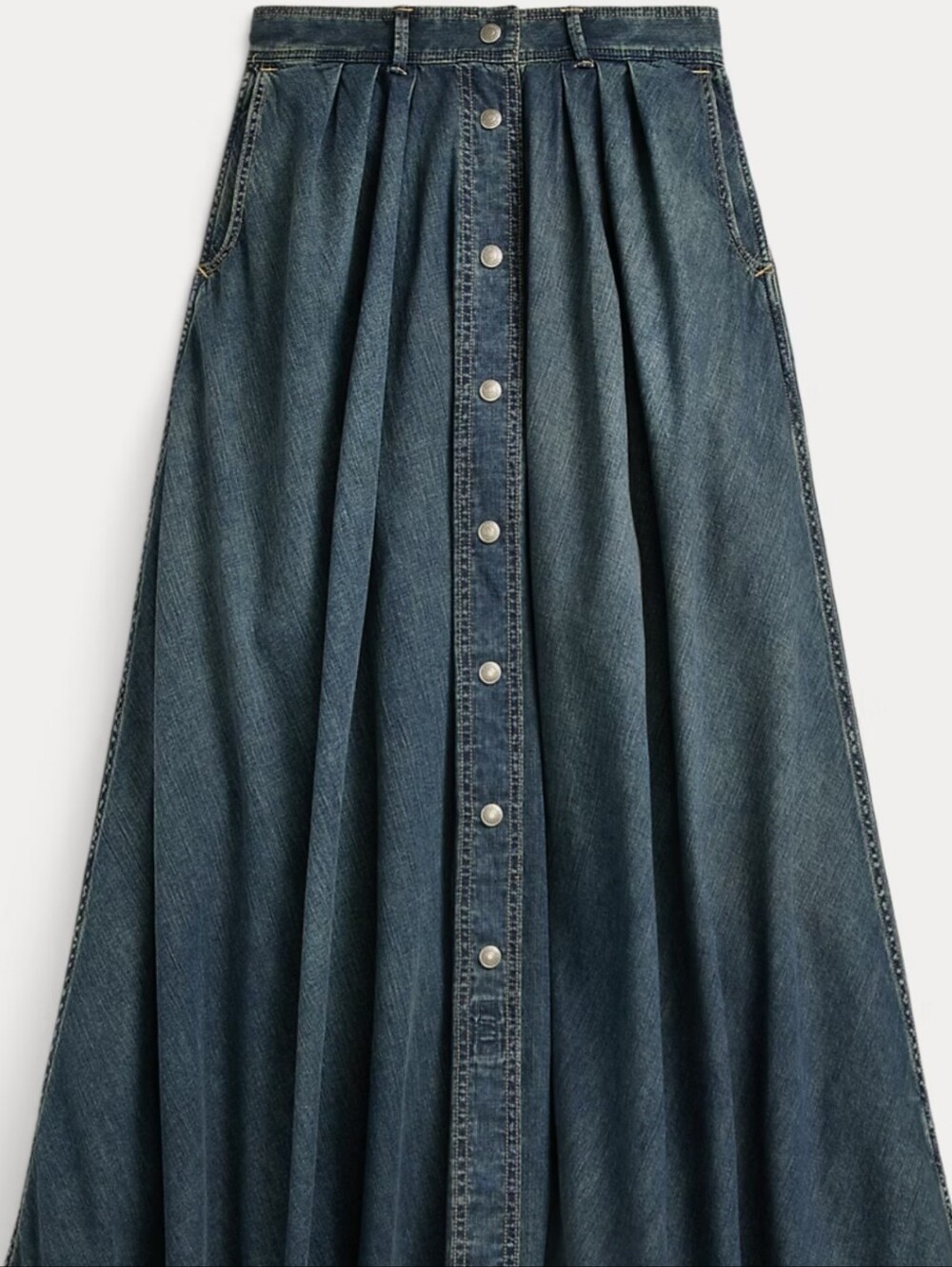 RRL, NEW, Women's  Denim Midi Skirt, Sz 3